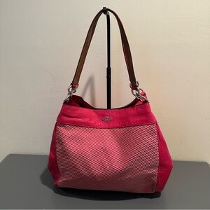 Coach Legacy Lexy Pink Leather Shoulder Bag. Style F57540 (2017)